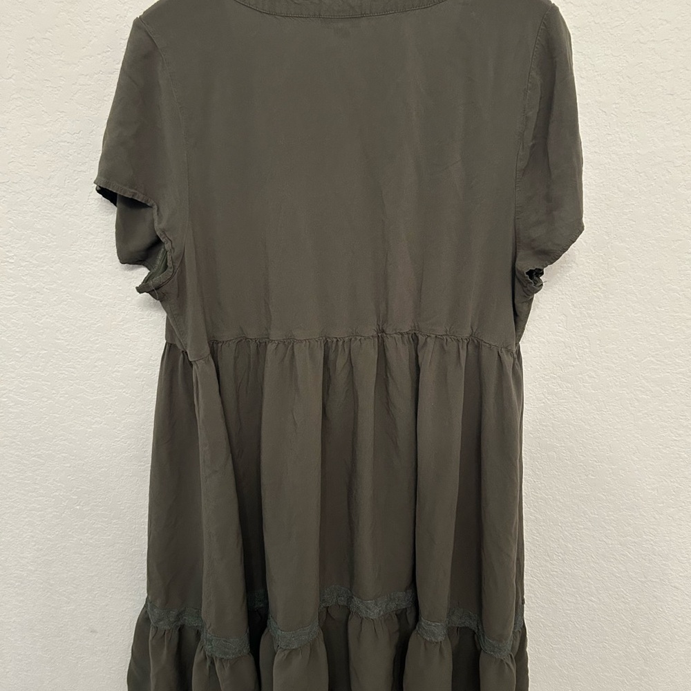 Torrid Olive Dress with Lace Accents - Picture 4 of 6